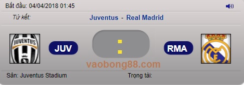 Tỷ lệ cược Juventus vs Real Madrid 1h45 – 04/04 tứ kết lượt đi C1