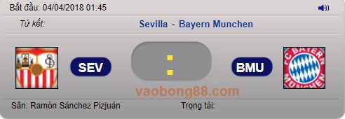 Tỷ lệ cược Sevilla vs Bayern Munchen 1h45 – 04/04 tứ kết lượt đi C1